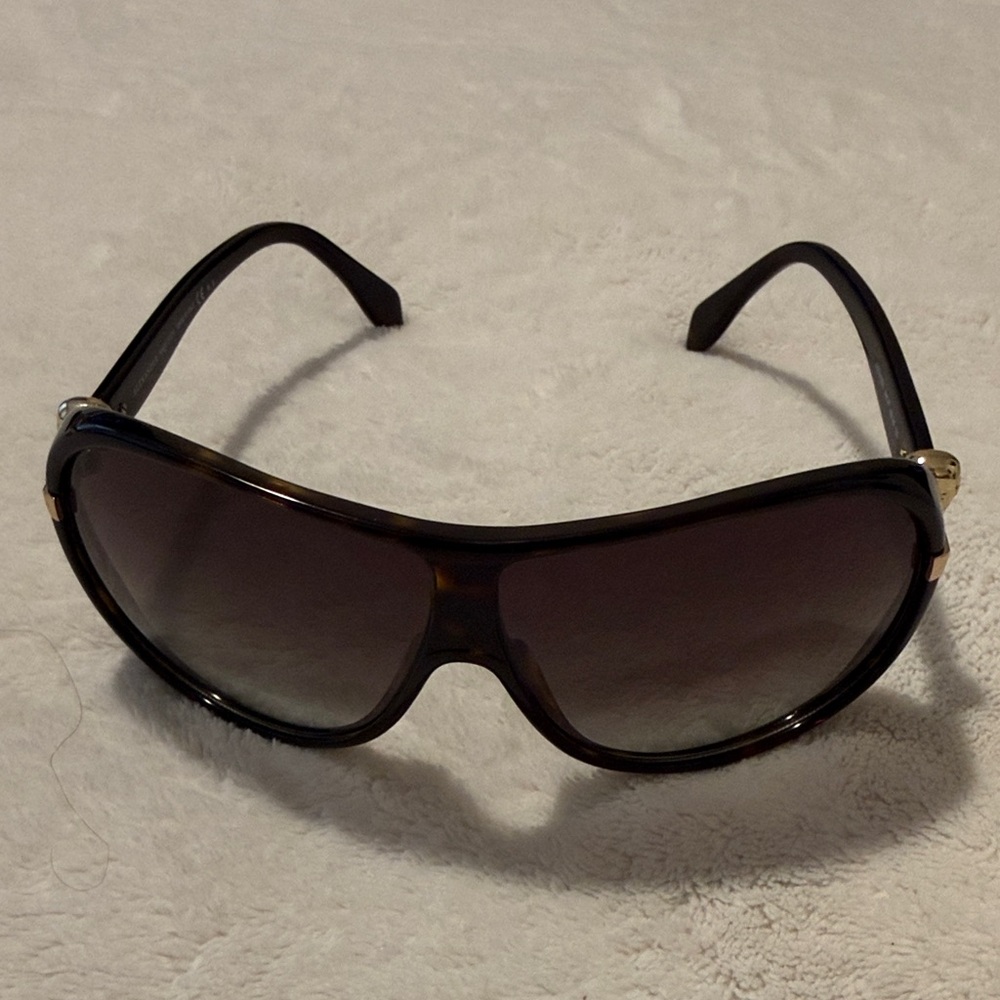 Alexander Mcqueen Unisex Brown Shield Sunglasses - Classic Polarized Style